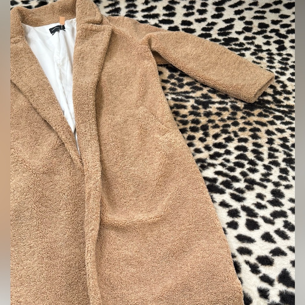Something Navy Tan Teddy Jacket - image 2